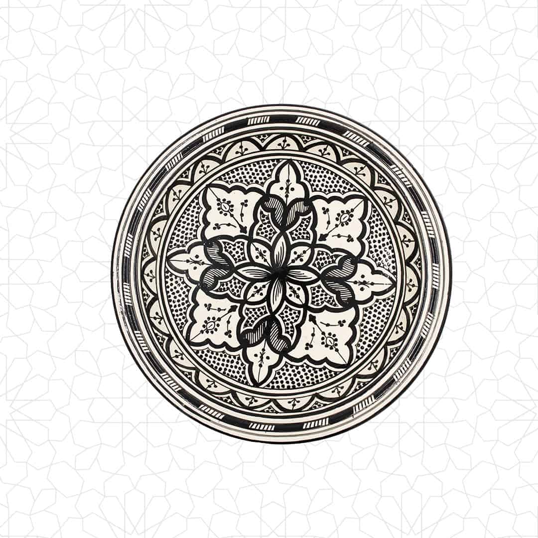 قصعة مزخرفة بالرسم اليدوي – قطر 40 سم