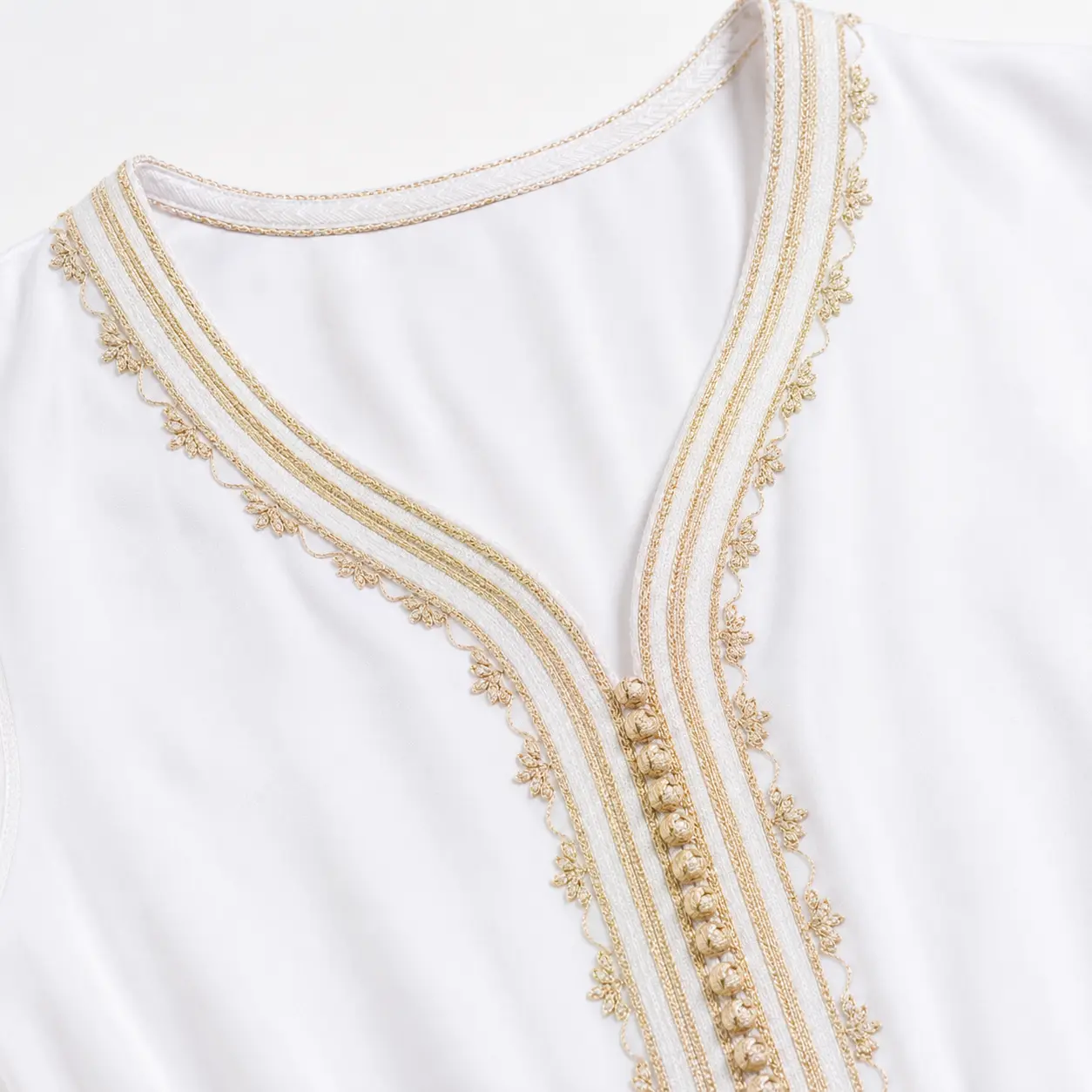 White Crêpe Caftan - Image 2