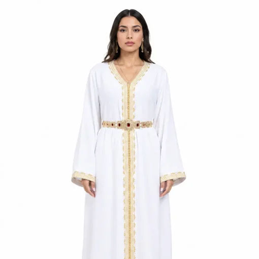 White Crêpe Caftan