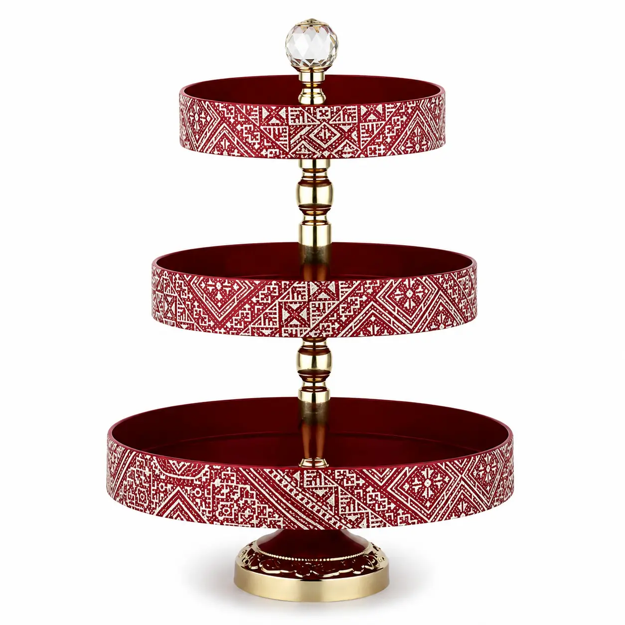 Dark Red Sweets Display for Festive Occasions and Treats