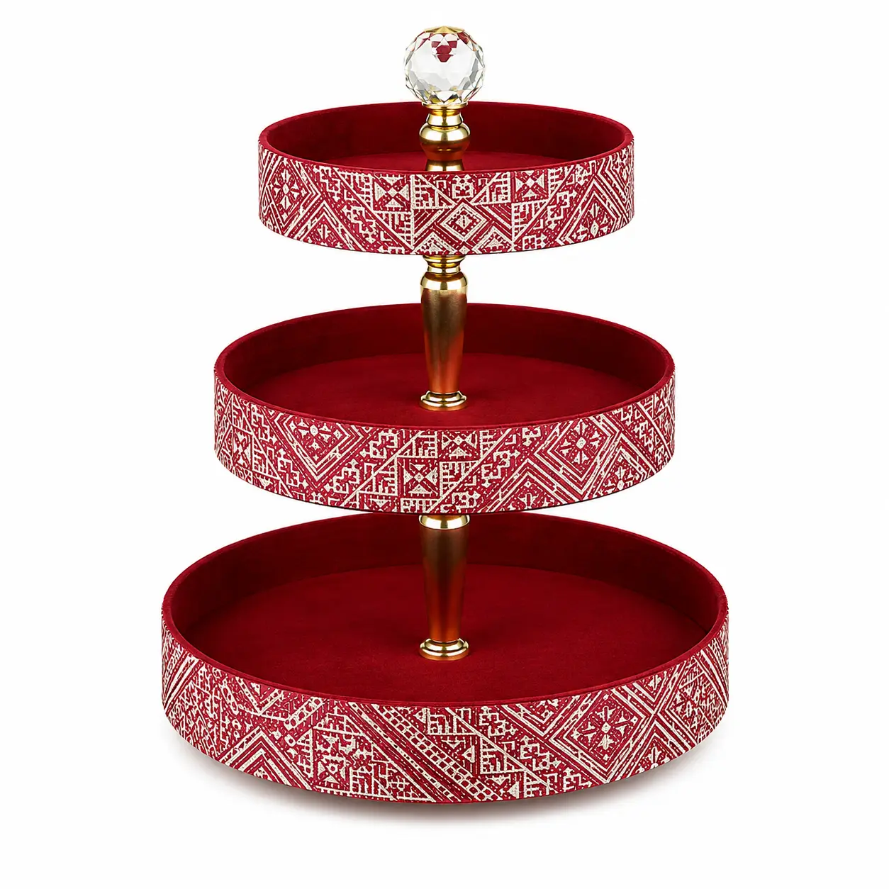 Dark Red Sweets Display for Festive Occasions and Treats - Image 2