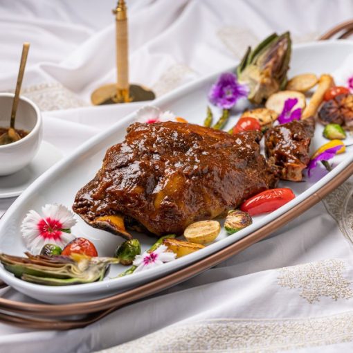 CONFIT LAMB LEG WITH SAUCE