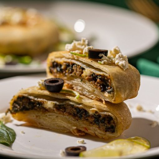 BEEF PASTILLA WITH FETA AND SPINACH