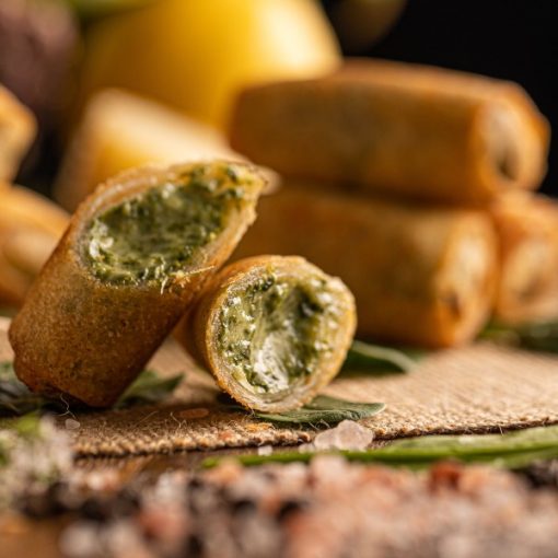 Mini Truffle And Artichoke Spring Rolls