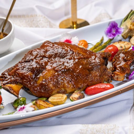 CONFIT LAMB LEG WITH SAUCE