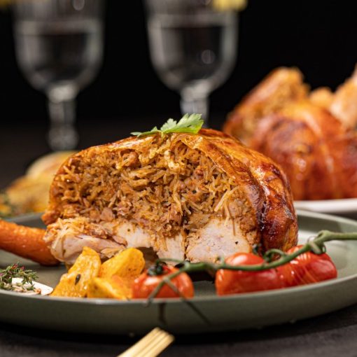 Cooked Stuffed Farm-raised Chicken