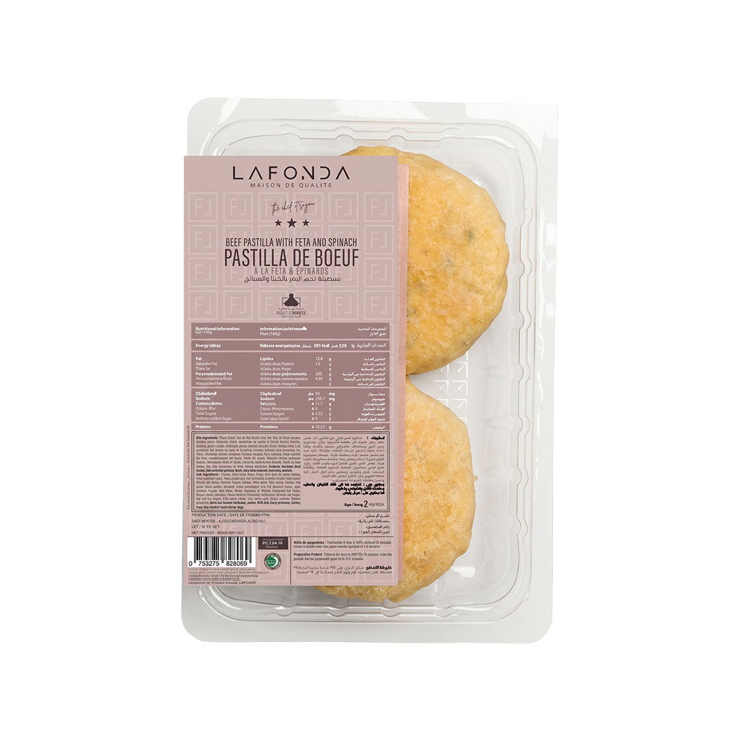 BEEF PASTILLA WITH FETA AND SPINACH