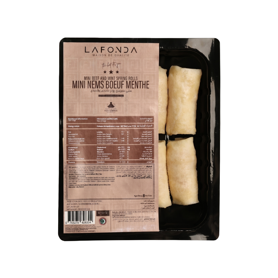 Mini Beef And Mint Spring Rolls